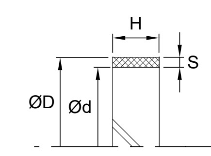 Wear Ring (GB) 102mm x 110mm x 6mm - Bronze-Filled Teflon