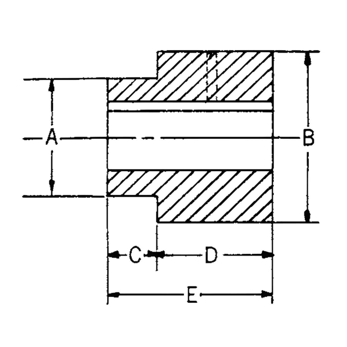 Weld-On Hub (W Series) 1-1/16" Bore - Carbon Steel