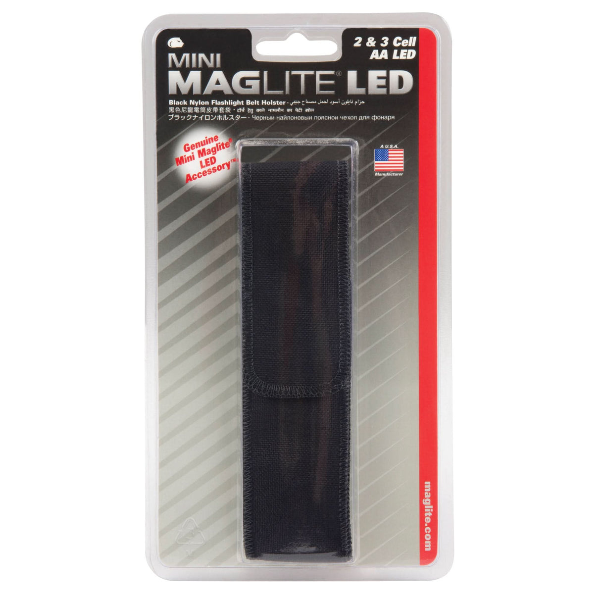 Maglite® Nylon Belt Holster for 2-Cell AA LED Flashlights, Flashlight Holder, Nylon, 1 Pockets