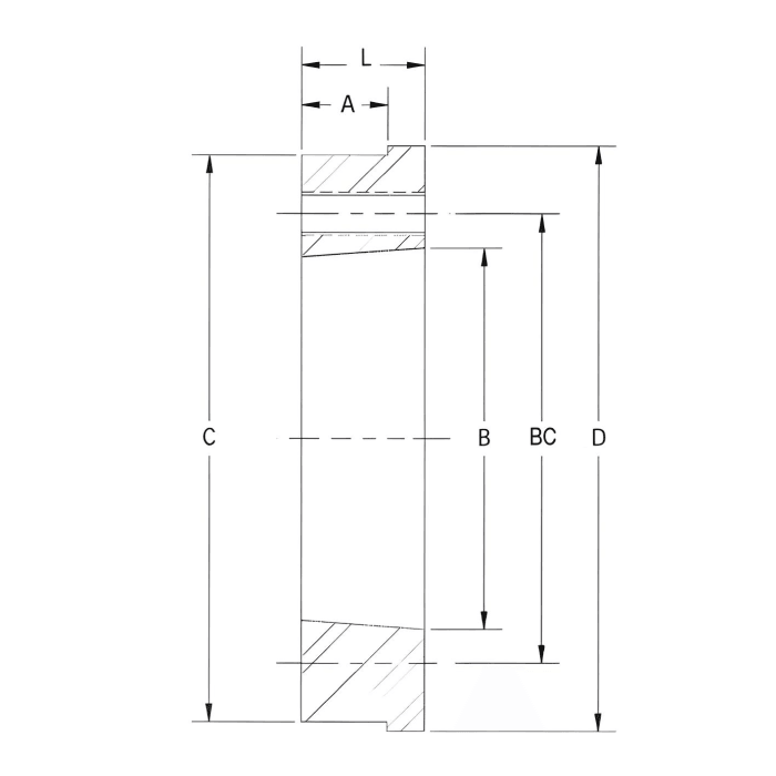 XTH45 Weld-On Hub - Carbon Steel
