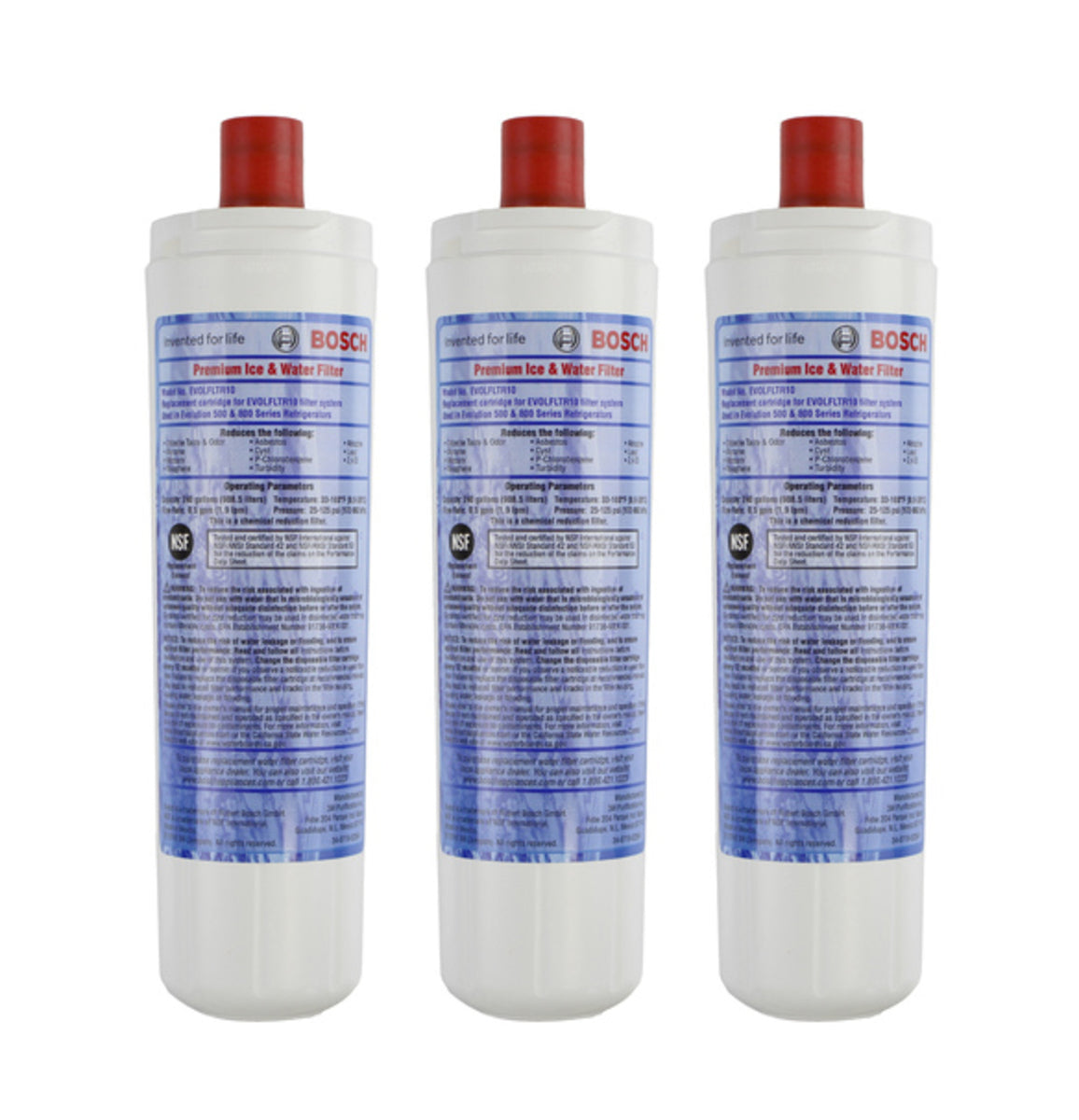 Bosch 00576336 3-Pack Fridge Water Filters