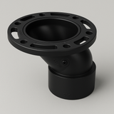 LESSO ABS Offset Closet Flange — 4×3 Hub, 1½" Offset DWV, cUPC