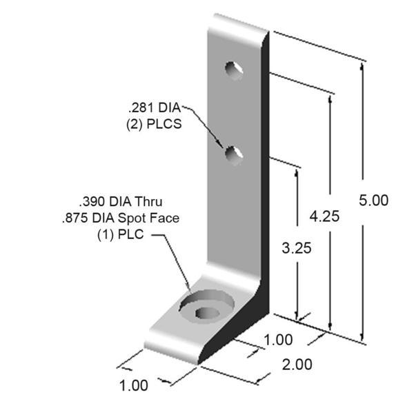 1" Economy Floor Mount Feet for 10 Series Aluminum Extrusion
