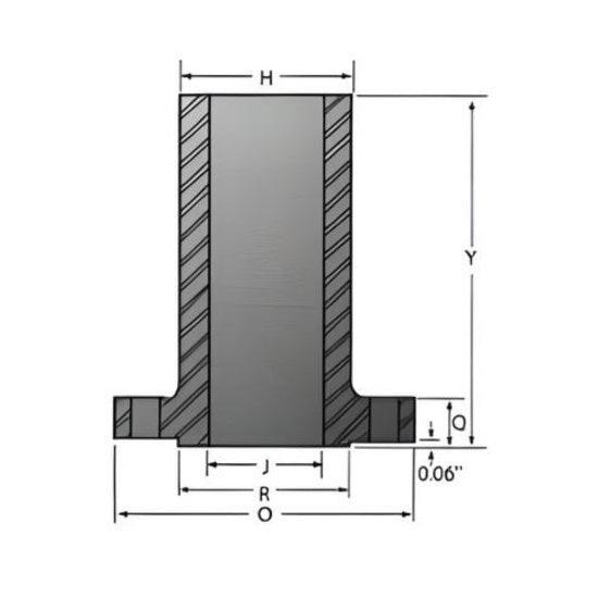 Long Weld Neck Flange Class #150 - Stainless Steel 304