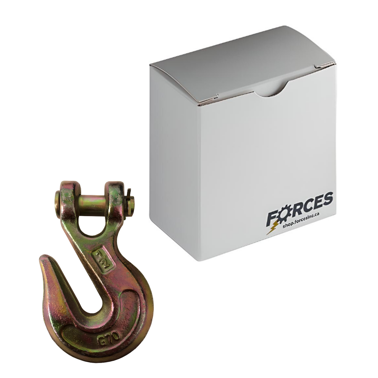 1/2" Clevis Grab Hook (12000 lbs) - Steel Gold Chromate