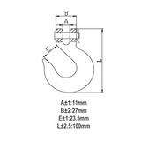 1/4" Clevis Slip Hook (2600 lbs) - Steel Blue