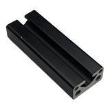 1.5" x 0.75" Black T-Slotted Aluminum Extrusion Smooth