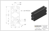 1.5" x 3" T-Slotted Aluminum Extrusion Smooth Lite