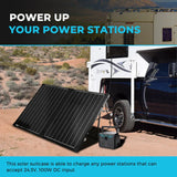 100W compact suitcase portable solar panel
