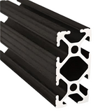 1" x 2" Black Smooth T-Slotted Aluminum Extrusion