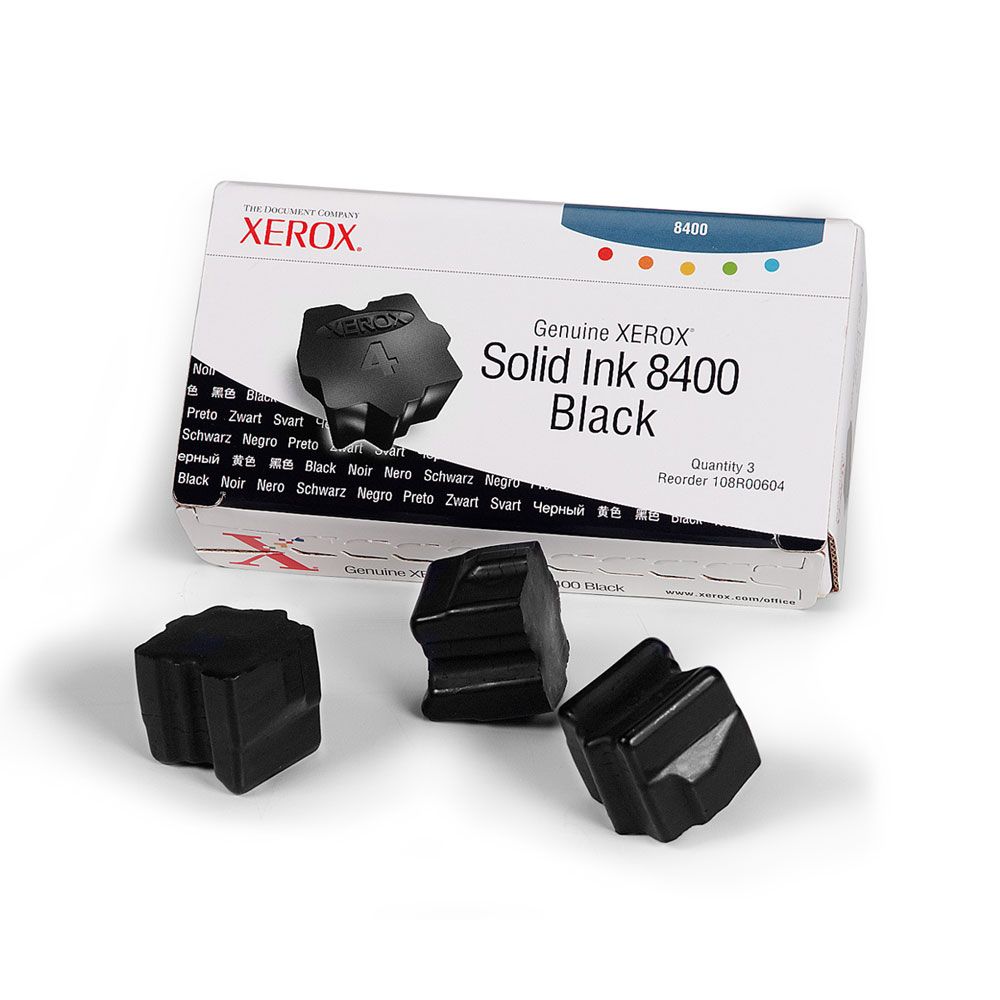 Phaser 8400 Black Solid Ink Pack (3 Sticks) 108R00604