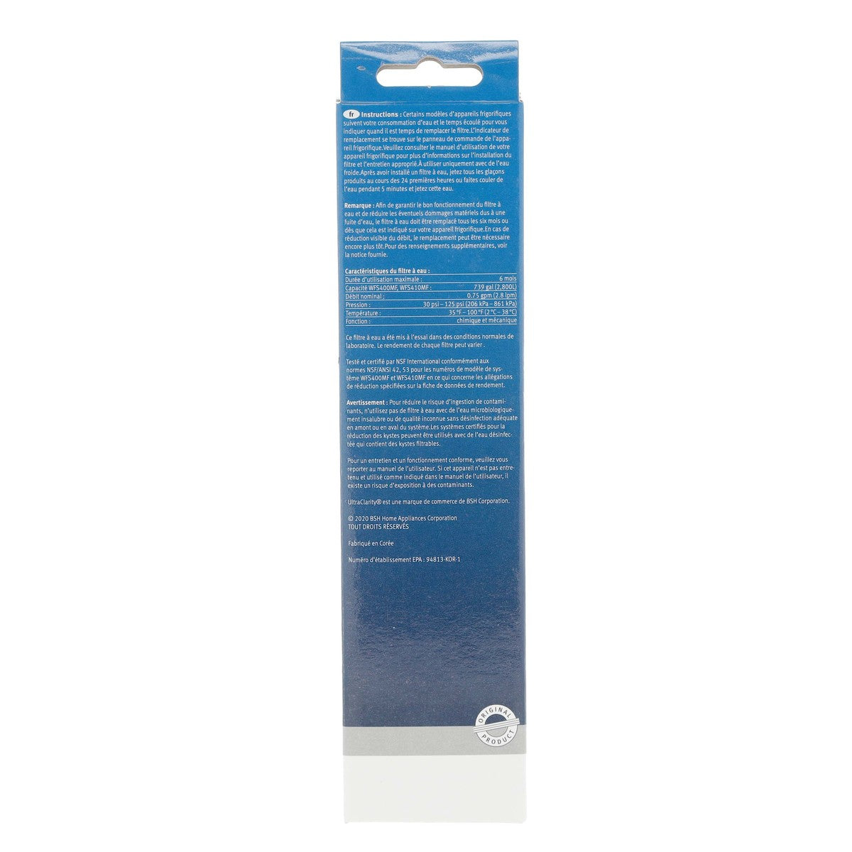 Bosch 11034152 UltraClarity Fridge Water Filter, BORPLFTR10, RA450010