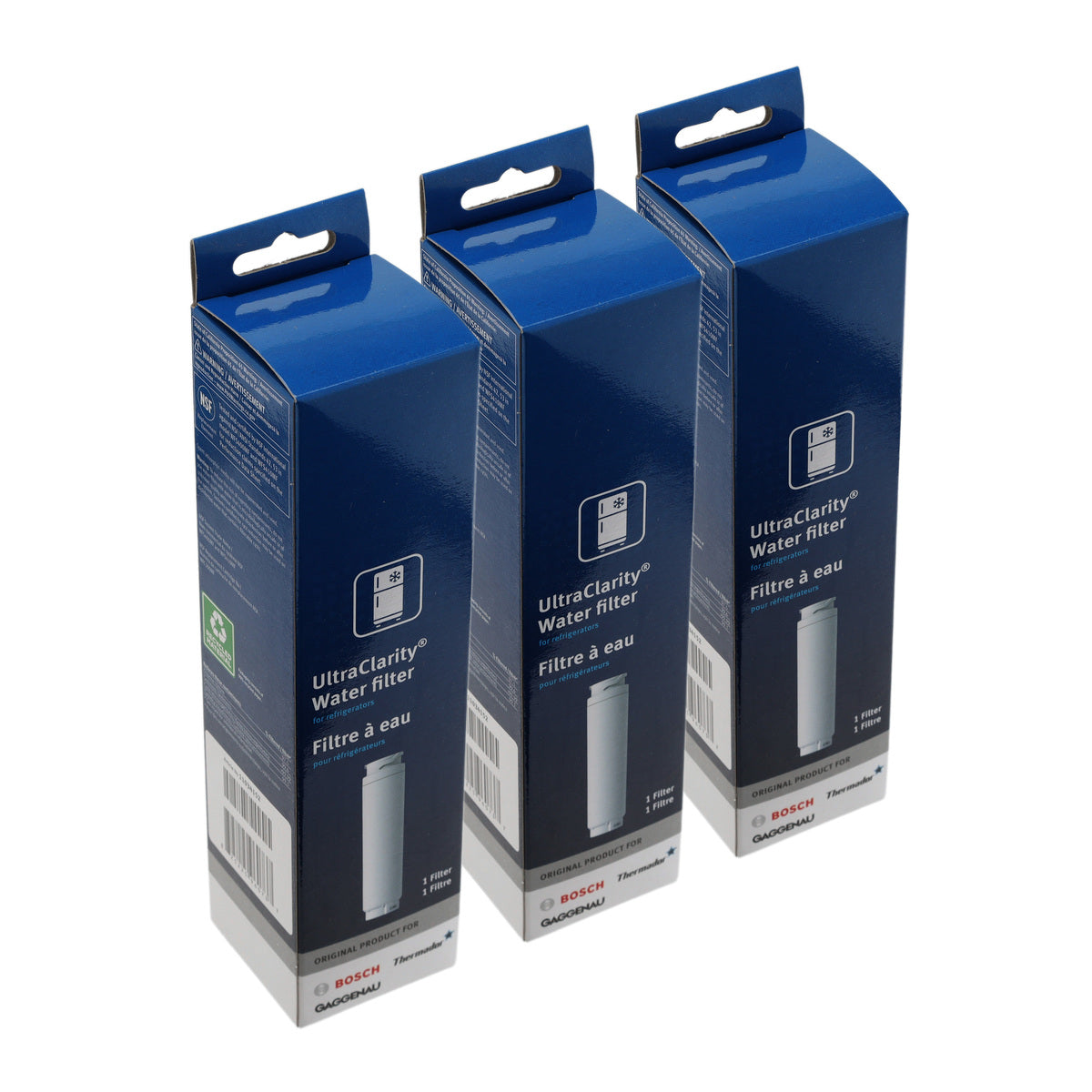 Bosch UltraClarity 11048053 Fridge Water Filter, Pack of 3