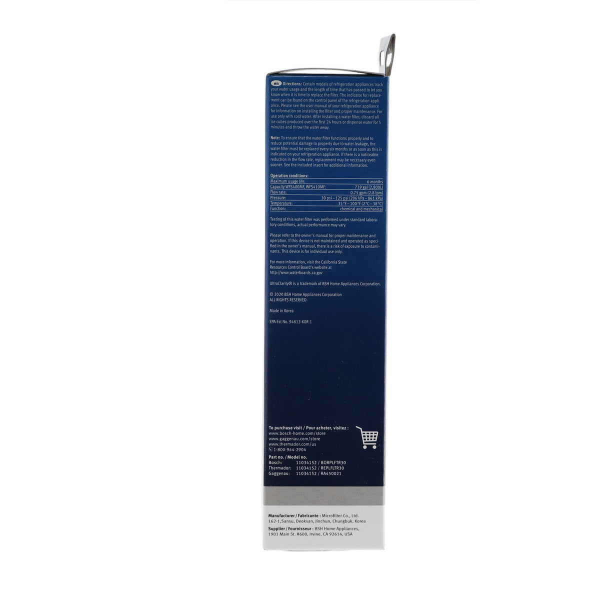 Bosch UltraClarity 11048053 Fridge Water Filter, Pack of 3