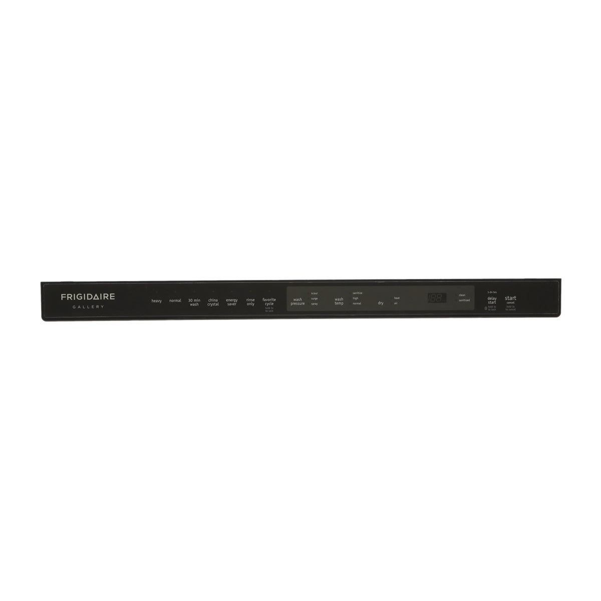 Frigidaire 117512430 Black Dishwasher Control Panel Assembly