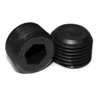 1/2" Hex Socket NPT Threaded Plug - HD Polyethylene (Black)