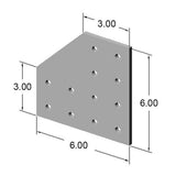 15 Series 12 Hole Black 90° Joining Plate