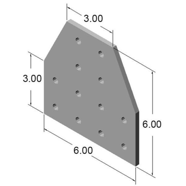 15 Series 12 Hole Tee Joining Plate