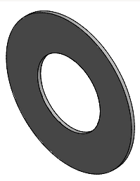 1/2" Ring Flange Gasket #150 THK 1/16" - Buna-N Rubber