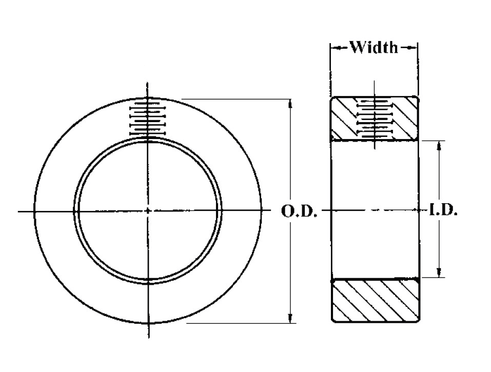Shaft Collar Clamp Double Split Black Oxide