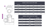 Swing Check Valve NPT 200 WOG - Stainless Steel 316