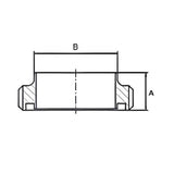 15A SMS Threaded Male Ferrule 3" - SS 304