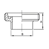 15A DIN Threaded Male Short Ferrule DN80 - Stainless Steel 304