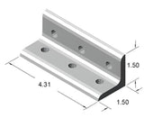 15 Series 6 Hole Black Horizontal Inside Corner Bracket