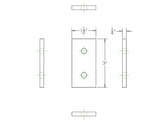 15 Series 2 Hole Black Joining Plate