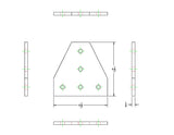 15 Series 5 Hole Tee Joining Plate