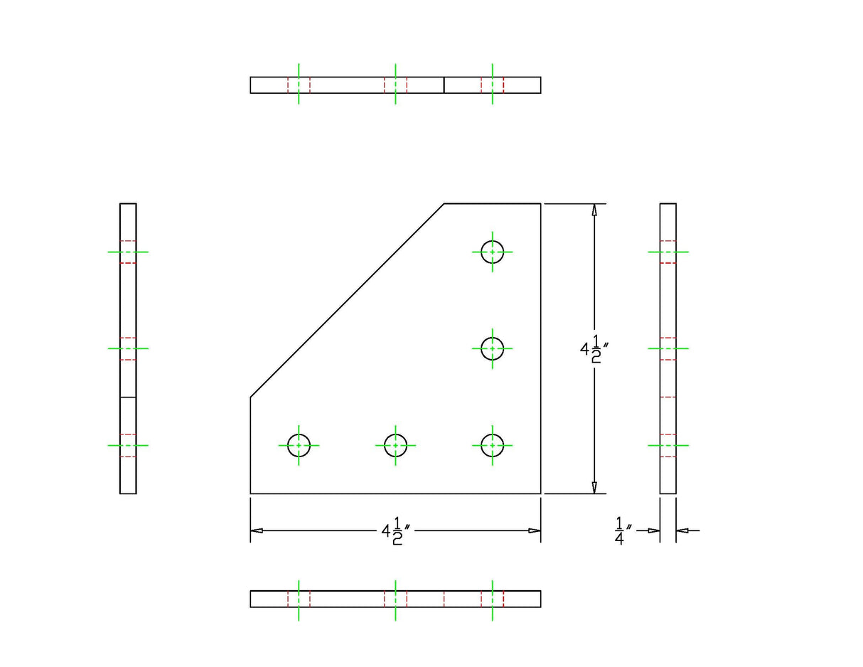 15 Series 5 Hole 90° Joining Plate