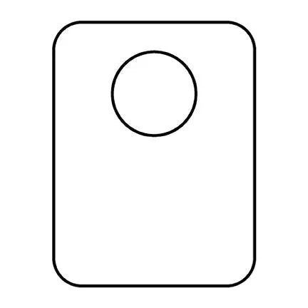 Languettes de suspension mica adhésives, transparent, 1'' x 1 5/16'' (100)