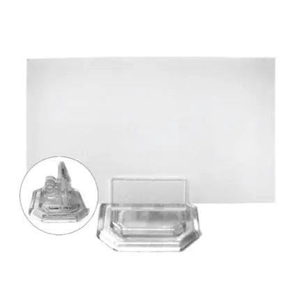 Porte-carte clair sur base ajustable, 1 3/16” x 1 ½”
