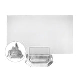 Porte-carte clair sur base ajustable, 1 3/16” x 1 ½”