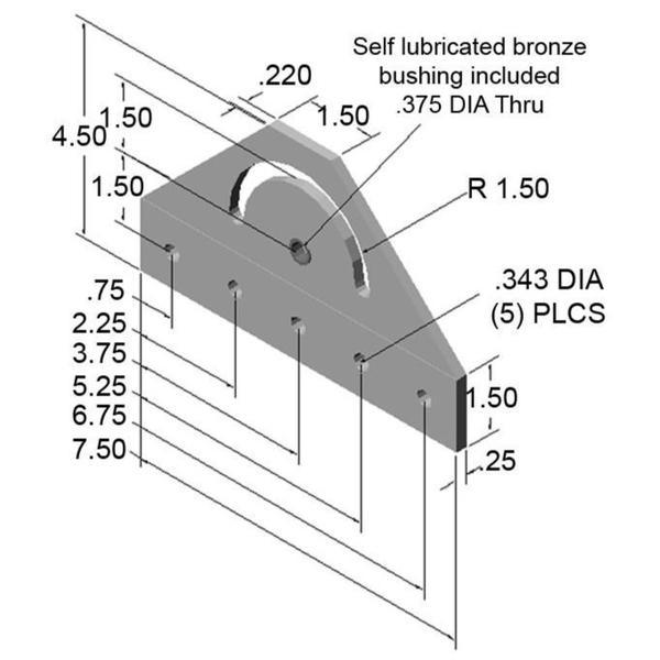 15 Series 180 Degree Pivot Bracket Plate