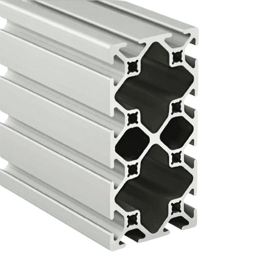 Extrusión de aluminio liso con ranura en T de 2" x 4"