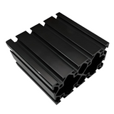 2" x 4" Black Smooth T-Slotted Aluminum Extrusion