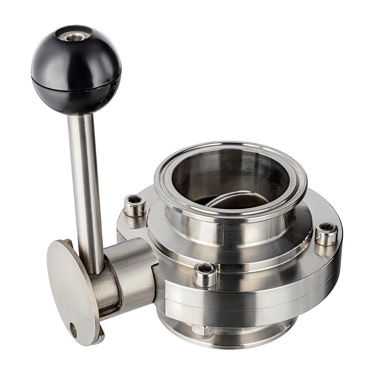 Tri-Clamp Butterfly Valve W/ Lockable Handle - SS 316