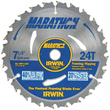 IRWIN 7-1/4 Inch Circular Saw Blade with 24 Teeth - 24030