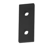 2 Hole Black Joining Plate 1" x 2" x 3/16" | 10 Series Aluminum T-Slot