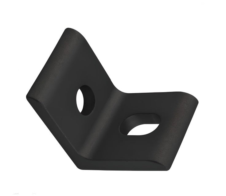 15 Series Black 2 Hole Slotted Inside Corner Bracket