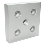 3" x 3" Base Plate Center Hole | 15 Series T-Slot Aluminum