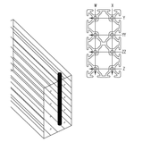 3" x 6" T-Slotted Aluminum Extrusion Smooth