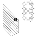 3" x 6" T-Slotted Aluminum Extrusion Smooth