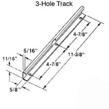 Casement Window Track – 11-3/8", 3-Hole (#30706.8) ADI