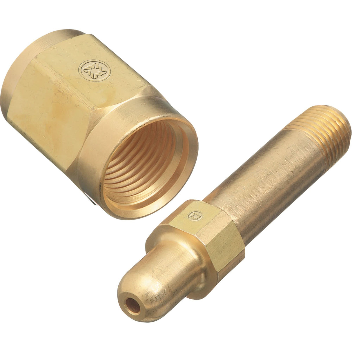 Hand-Tight Regulator Nipple, Stainless Steel
