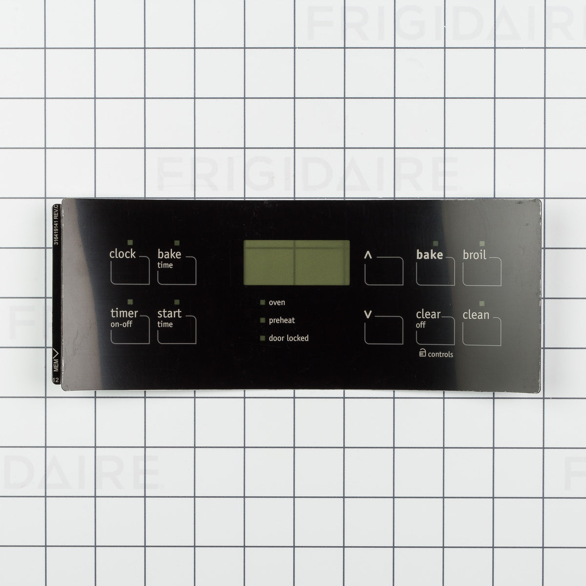 Frigidaire 316419141 Black Range Control Board Overlay
