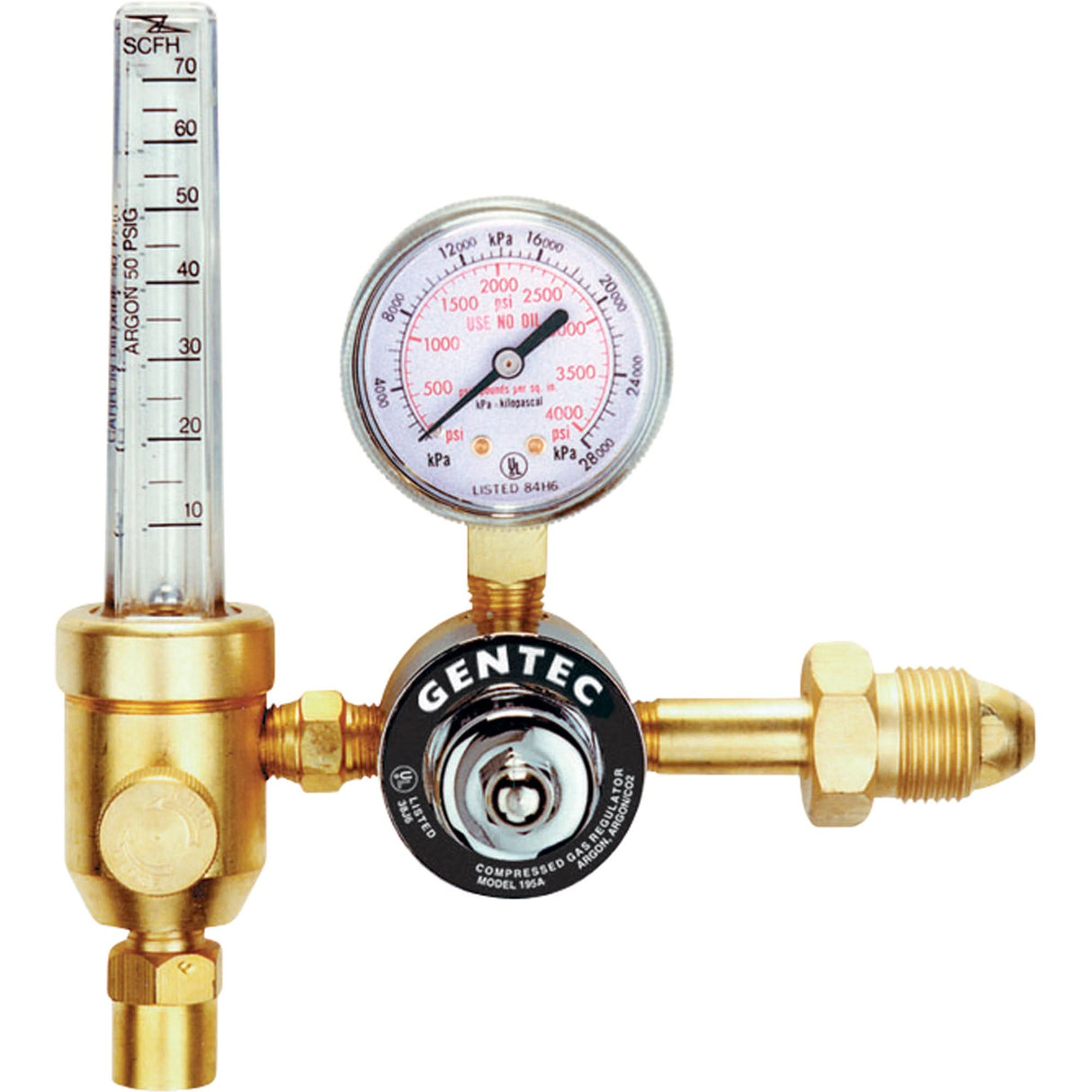 195 Series - "Mig Master" Flowmeter Regulators, Argon, CGA580 Inlet