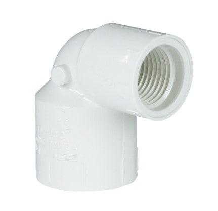 PVC Reducing Elbow 90° (SOC x FPT) Sch 40 - White