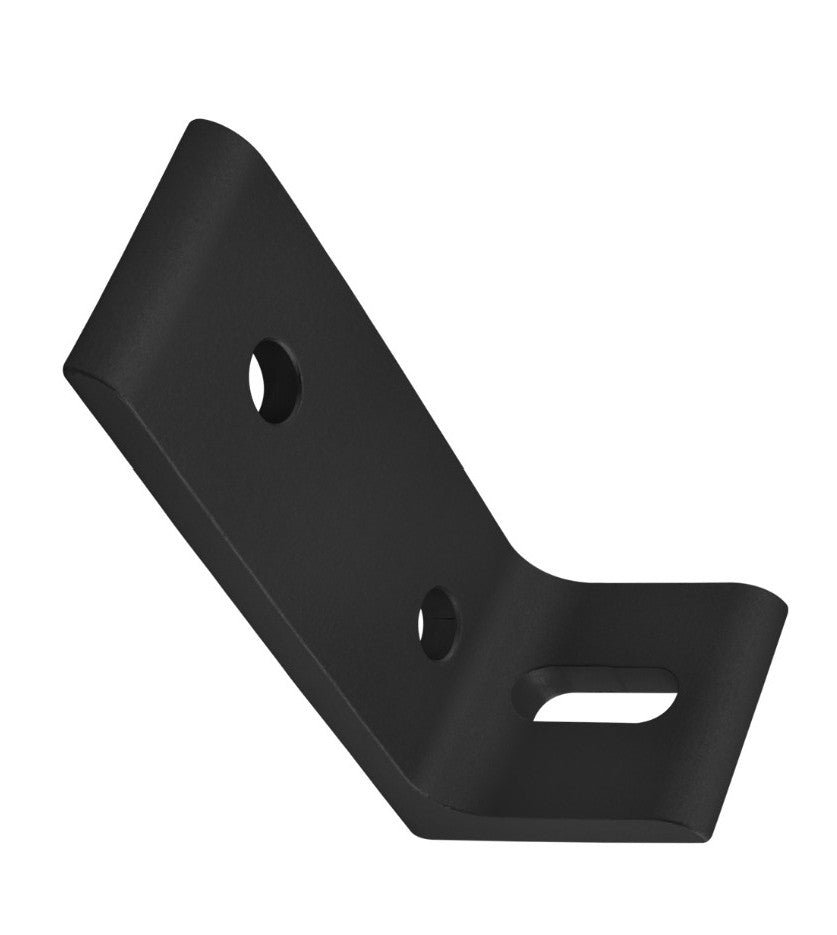 15 Series Black 3 Hole Slotted Inside Corner Bracket